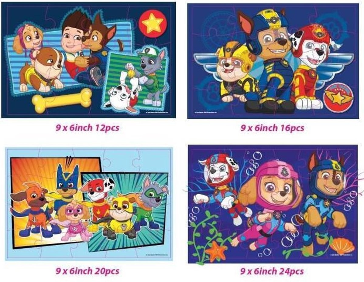Paw patrol wooden shop puzzle 3 pack