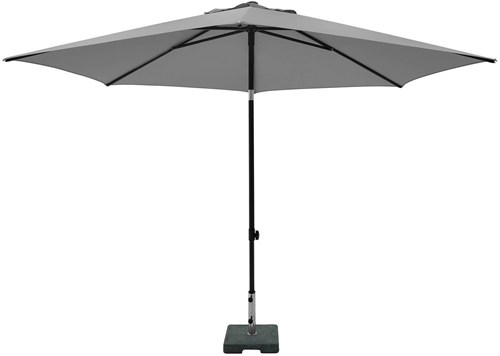 Parasol light grey 300cm push-up round with tilt function UV protection