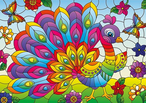 Yazz puzzle Peacock - 1000 pieces colorful jigsaw