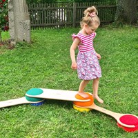Pedalo balance toy wooden stacking block extra wide multicolor-3