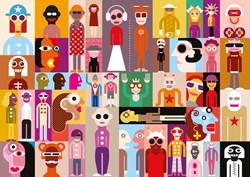 Yazz puzzle People - 1000 pieces colorful jigsaw puzzle