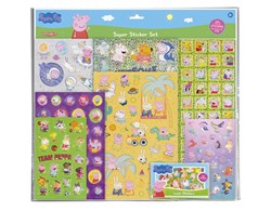 Bambolino Toys Peppa Pig sticker set XL - 7 sticker sheets and glitter stickers