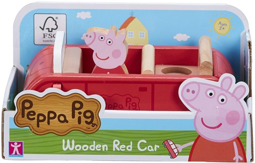 Peppa Pig Wooden Family car with Peppa figurine