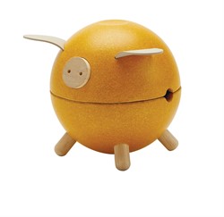 PlanToys Wooden Toys Piggy Bank Yellow-Orchard