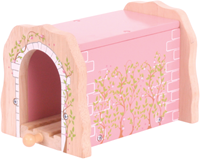 BigJigs wooden tunnel pink - train track accessory for kids