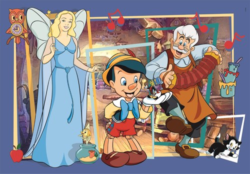 Clementoni puzzle Pinocchio - 104 pieces - kids jigsaw cardboard