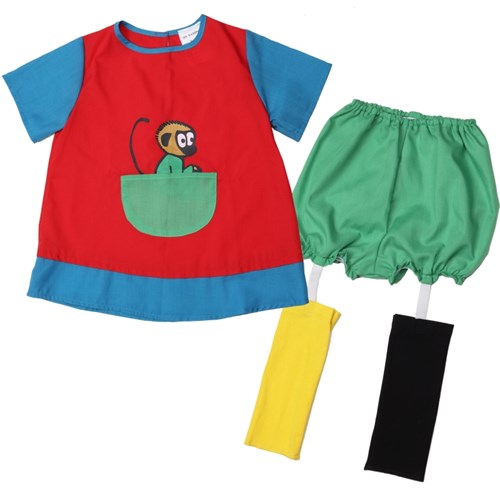 Kinderboeken Pippi Longstocking costume kids 4-6 years multicolor dress up