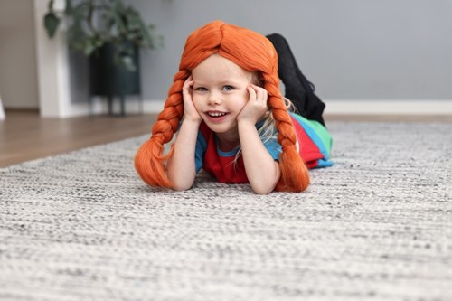 Kinderboeken Pippi Longstocking costume kids 4-6 years multicolor dress up-2