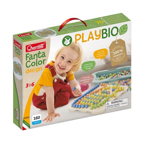 Quercetti mosaic FantaColor Play Bio - peg mosaic 160-piece toy