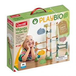 Quercetti marble run bio toy - colorful building set 44 pieces