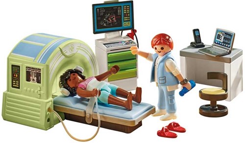 Playmobil MRI toy set hospital with patient - 71618-2