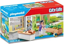 Playmobil City Life Sales Stand Toy Kiosk Lunch Set