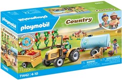 Playmobil Country tractor toy with trailer and water tank farm