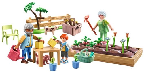 Playmobil Country toy idyllic vegetable garden at grandparents farm-2