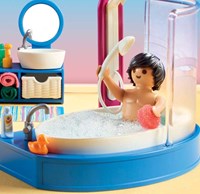 Playmobil Dollhouse bathroom playset with bathtub and accessories-3