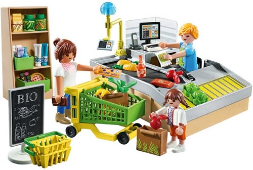 Playmobil organic supermarket toy shop city life-2