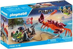 Playmobil pirate toy Battle against the giant crab - pirate adventure