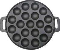 ARO houseware cast iron poffertjes pan 19 pieces 24cm black