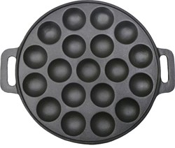 ARO houseware cast iron poffertjes pan 19 pieces 24cm black