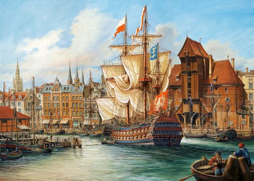 Castorland puzzle Old Gdansk Poland - 1000 pieces jigsaw puzzle