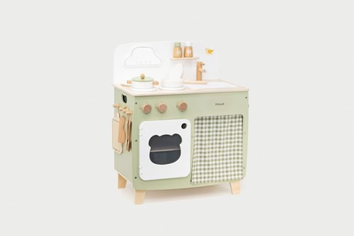 PolarB wooden play kitchen - kids kitchen set multicolor