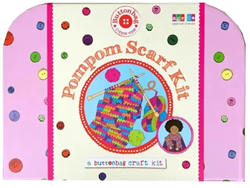 Buttonbag pompom scarf craft kit - creative DIY set for kids