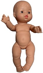 Paola Reina doll Gordi girl baby doll with brown eyes and freckles 34cm