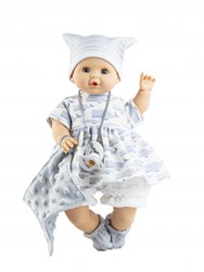 Paola Reina baby doll Sonia with mechanism and whale print 36cm