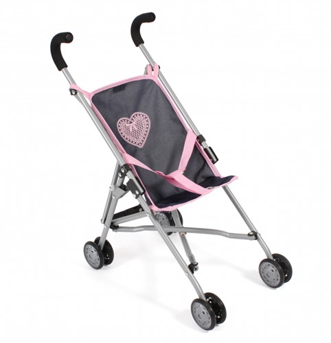 Bayer Chic Poppenbuggy Roma (donkerblauw/hartje)