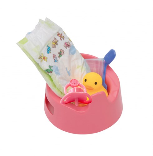 Heless doll potty pink with accessories - baby potty playset