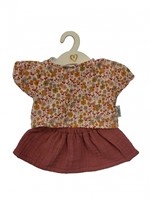 Hollie Poppenrok en -shirt blush happy flower