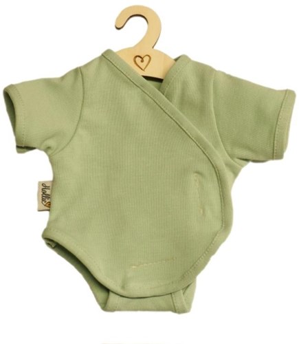 Hollie doll romper baby doll old green cotton 34cm