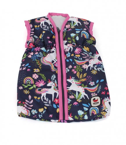 Bayer Chic Poppenslaapzak (eenhoorn donkerblauw/roze)