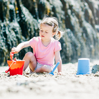 BigJigs silicone toy bucket - powder blue beach accessory-3