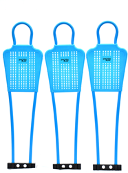 PrecisionPLAY Mini Football Mannequins Set of 3 - Fluo Blue - Training Dummies