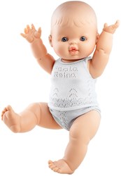 Paola Reina doll underwear grey - baby doll clothing set cotton 34cm