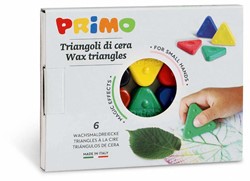 Primo Primo - 6 Driehoek Waskrijt Zijde 50 mm in Doos