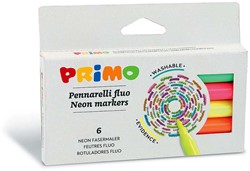 Primo Primo - 6Â ViltstiftenÂ FluoriscerendÂ Ã˜2 mmÂ InÂ Doos