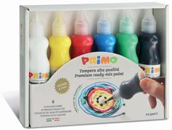 Primo poster paint set - craft paint 6 colours 75 ml squeeze bottle