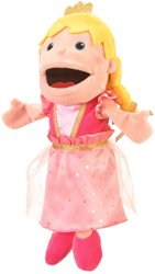 Fiesta Crafts princess hand puppet with moving mouth - puppet play toy