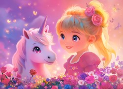 Castorland puzzle princess unicorn 100 pieces kids jigsaw