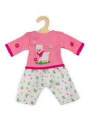 Heless doll clothing set alpaca pullover and trousers 35-45 cm pink