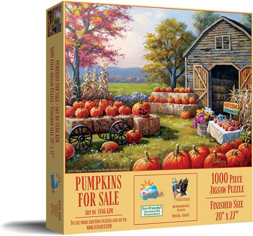SunsOut puzzle Pumpkins for Sale - 1000 pieces autumn jigsaw-2