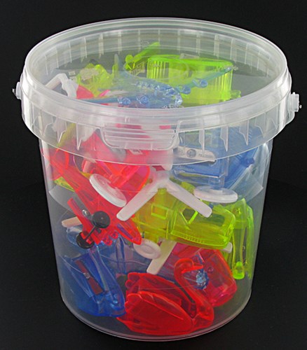 Planet Happy pencil sharpeners bucket - 16 pieces multicolor for kids-2