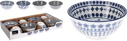 Excellent Houseware porcelain bowl blue-white Ø15.5xH7cm tableware