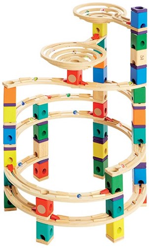 Hape Quadrilla wooden marble run The Cyclone - 198 pieces - educational toy-2
