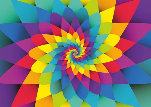 Yazz puzzle Rainbow Spiral - colorful jigsaw puzzle 1000 pieces