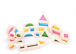 TickiT Rainbow Blocks Set - Wooden Toy 24 Pieces