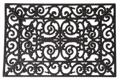 Esschert Design doormat rubber Victorian pattern 60x40cm black