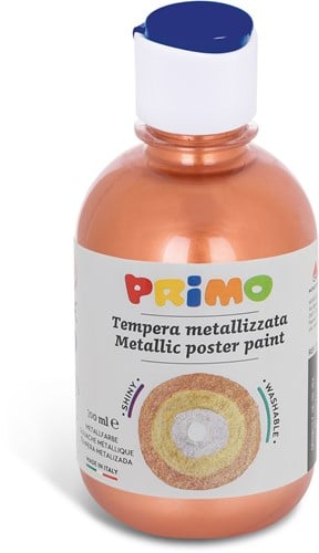 Primo ready-to-use METALLIC poster paint, bottle 300 ml with flow cap copper